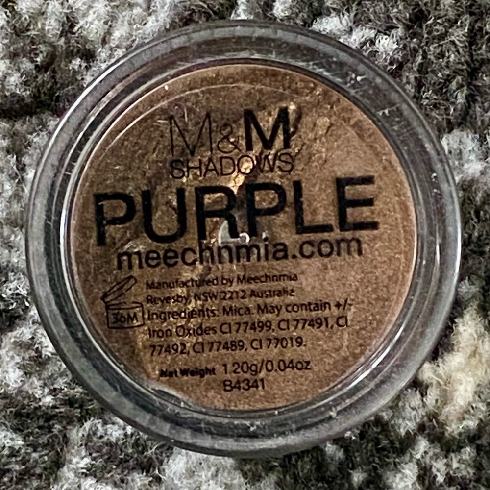 Meech and Mia PURPLE NEW IN PKG eyeshadow luxe clean makeup products warm brown